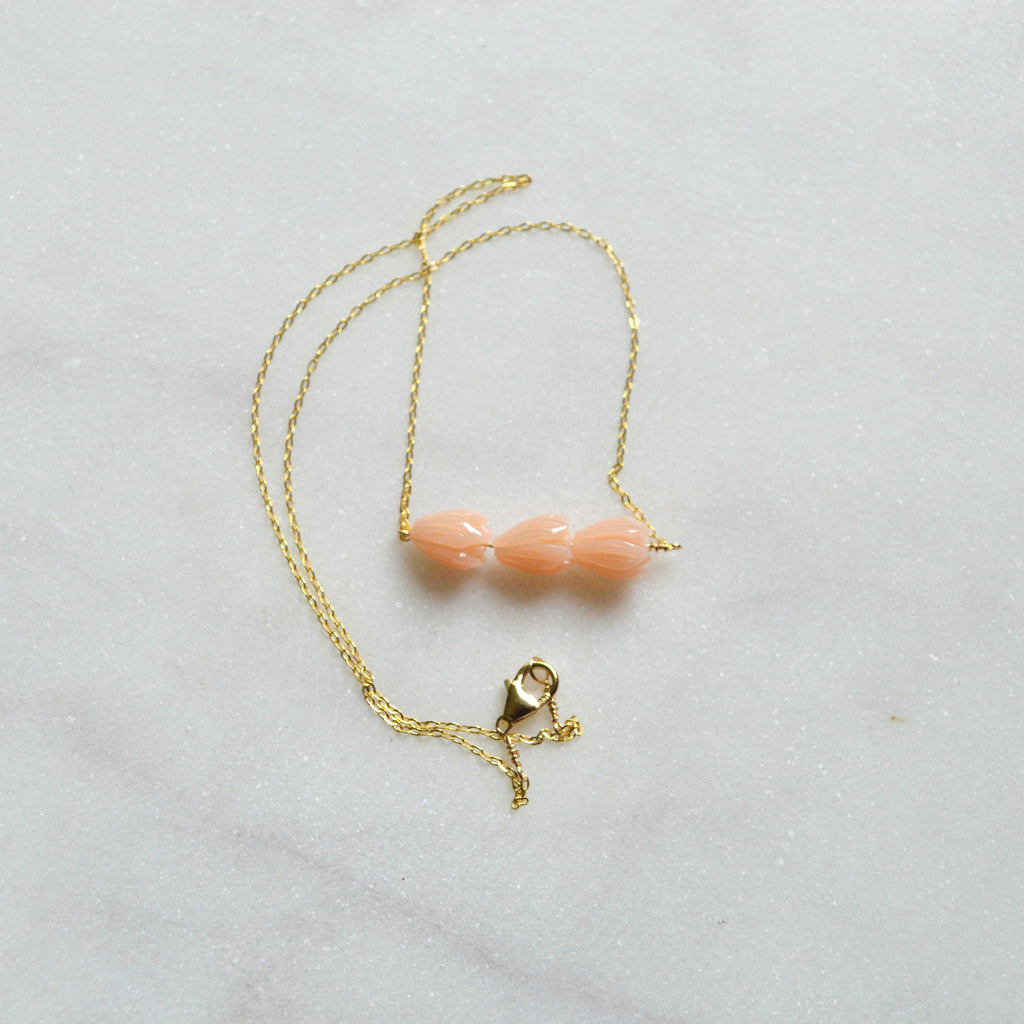 Peach Pikake Necklace