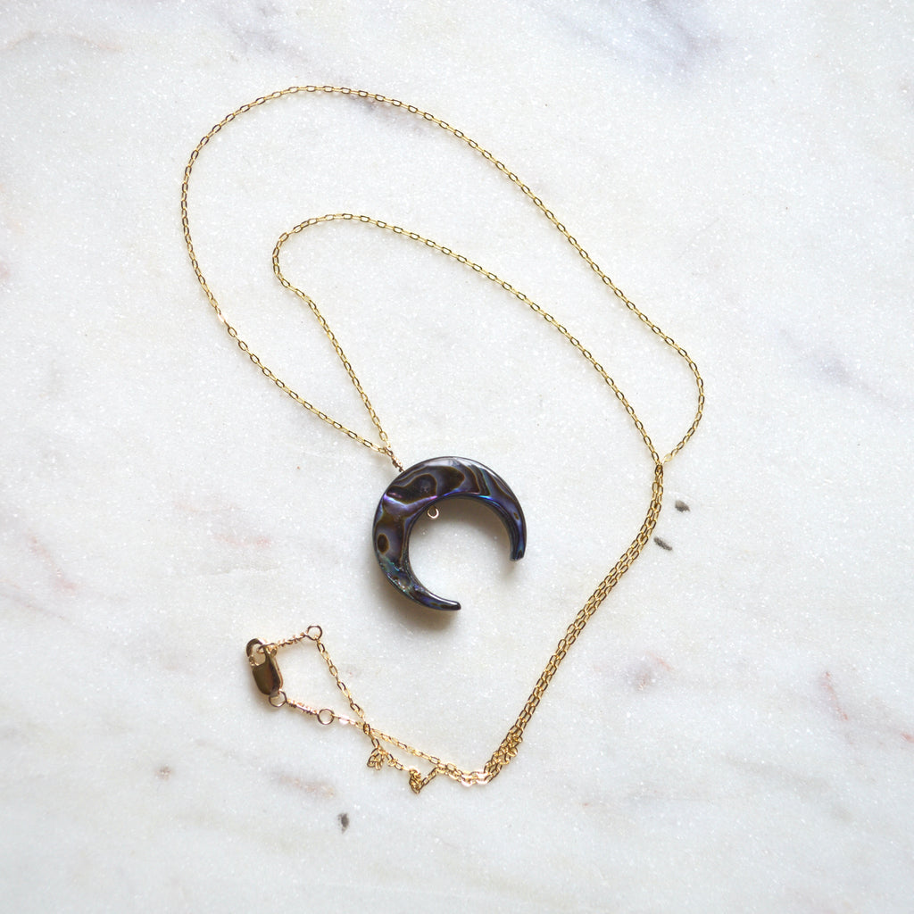 Abalone Crescent Pendant