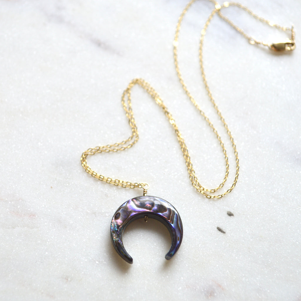 Abalone Crescent Pendant