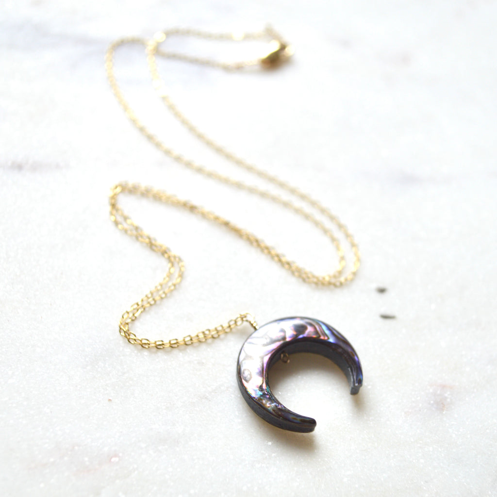 Abalone Crescent Pendant