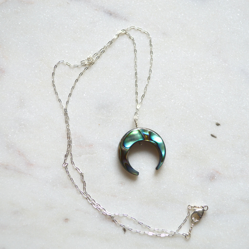 Abalone Crescent Pendant