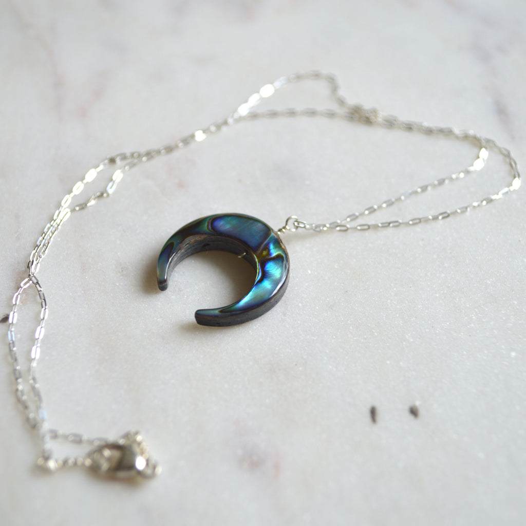 Abalone Crescent Pendant