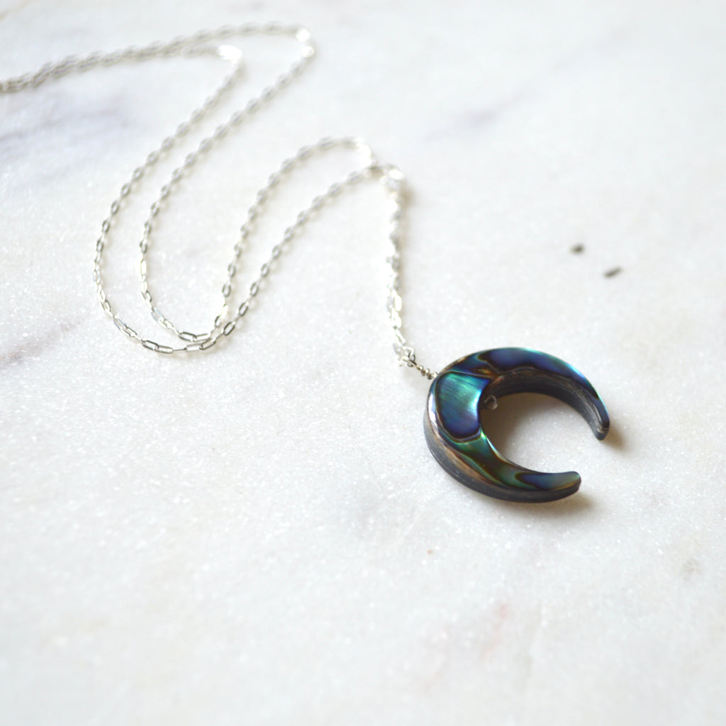 Abalone Crescent Pendant