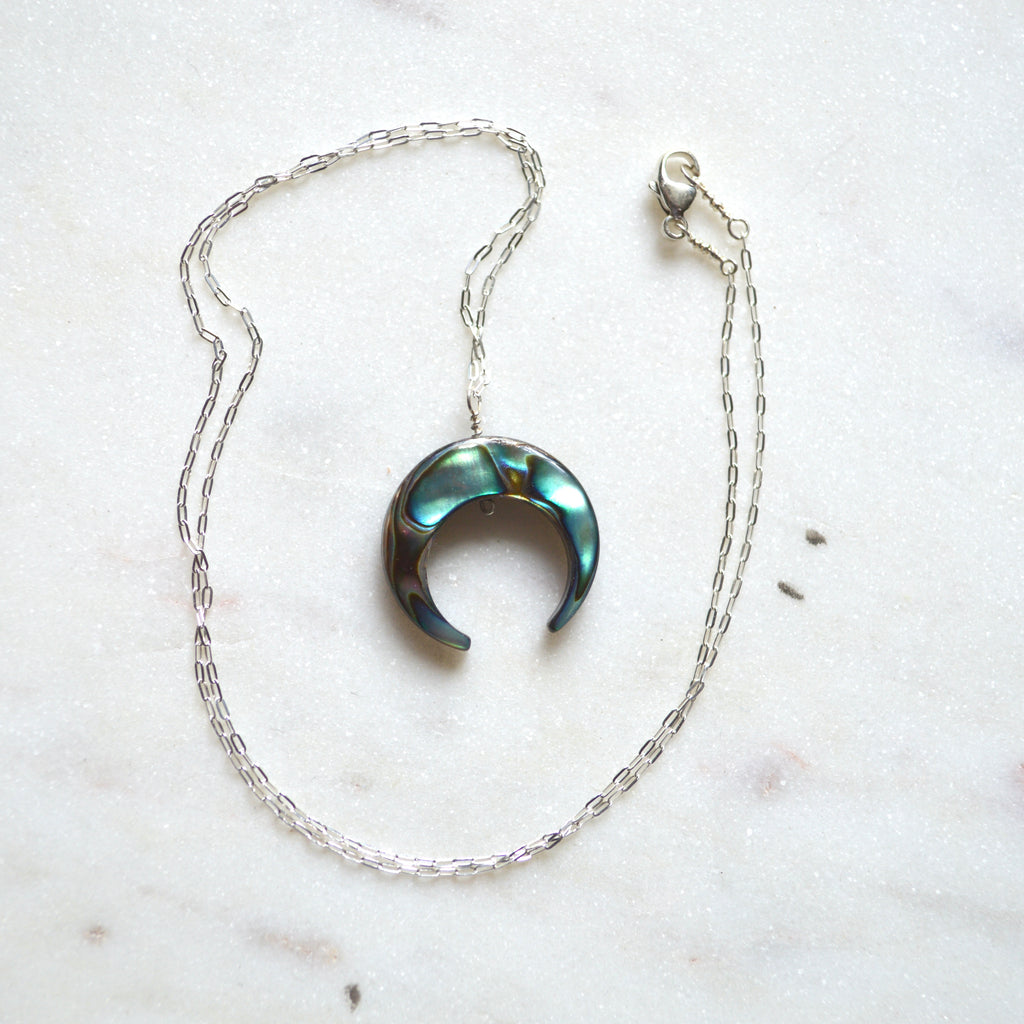 Abalone Crescent Pendant