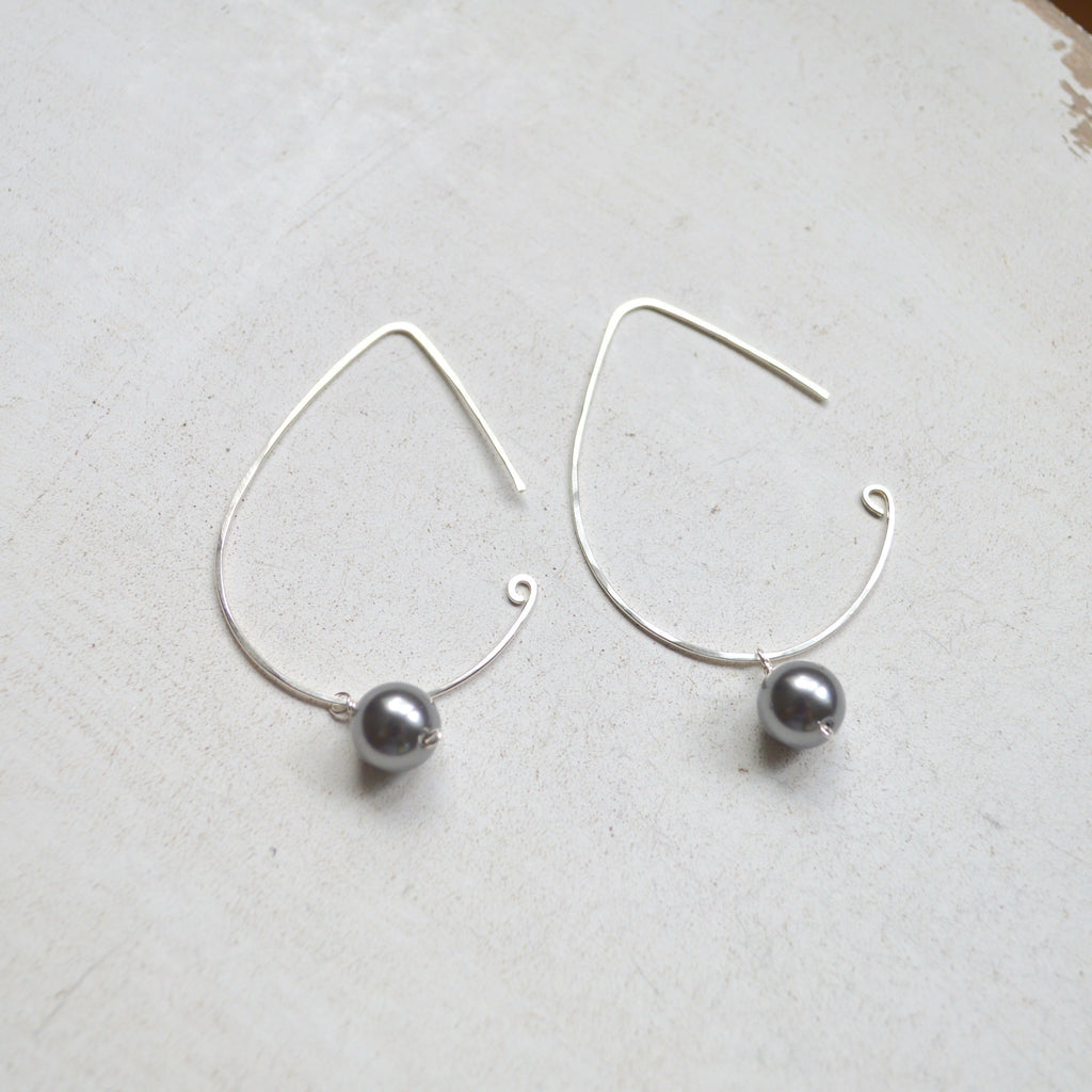 Swarovski Pearl Earrings in Sterling