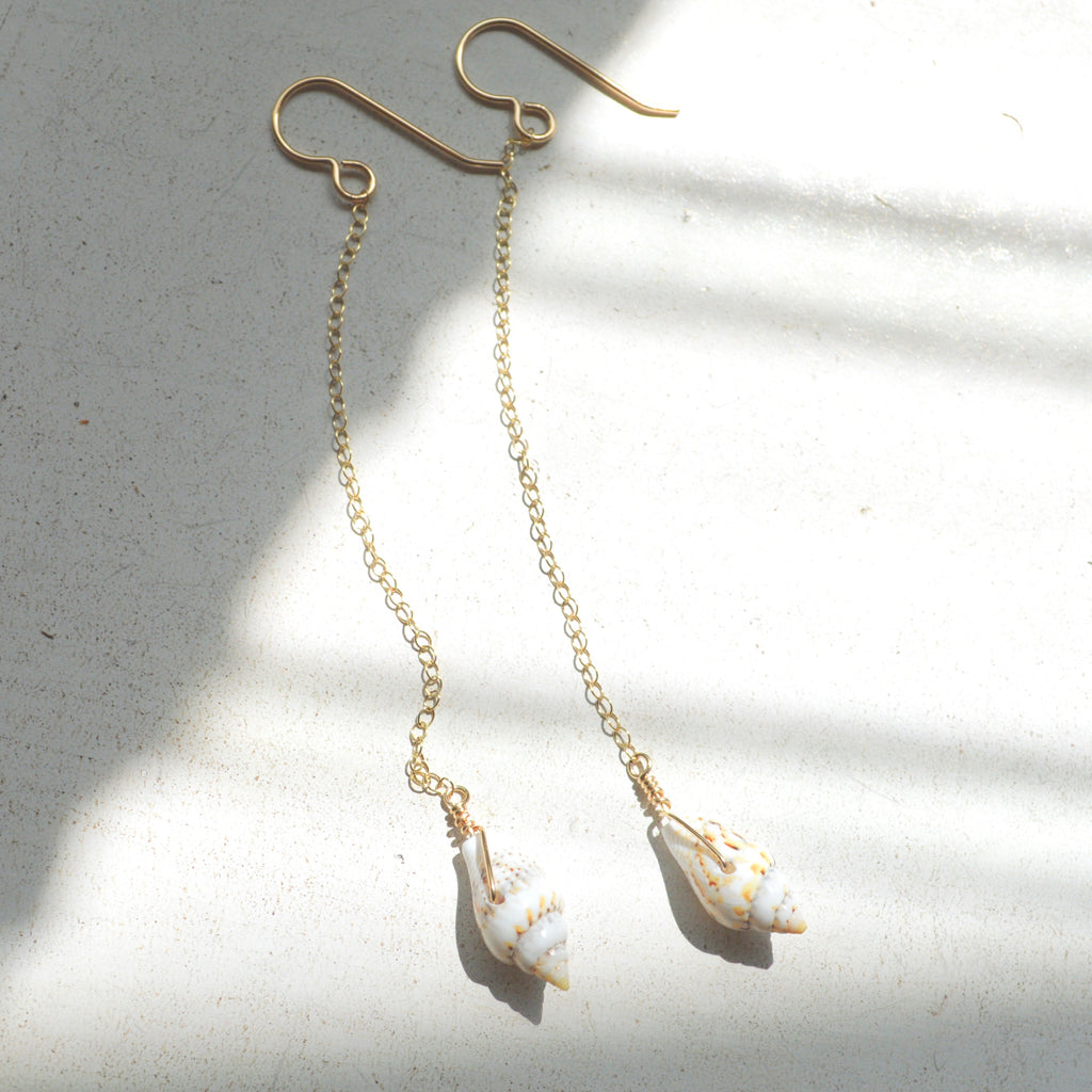 Nassa Shell Chain Earrings