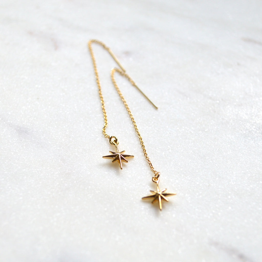 Star Threader Earrings