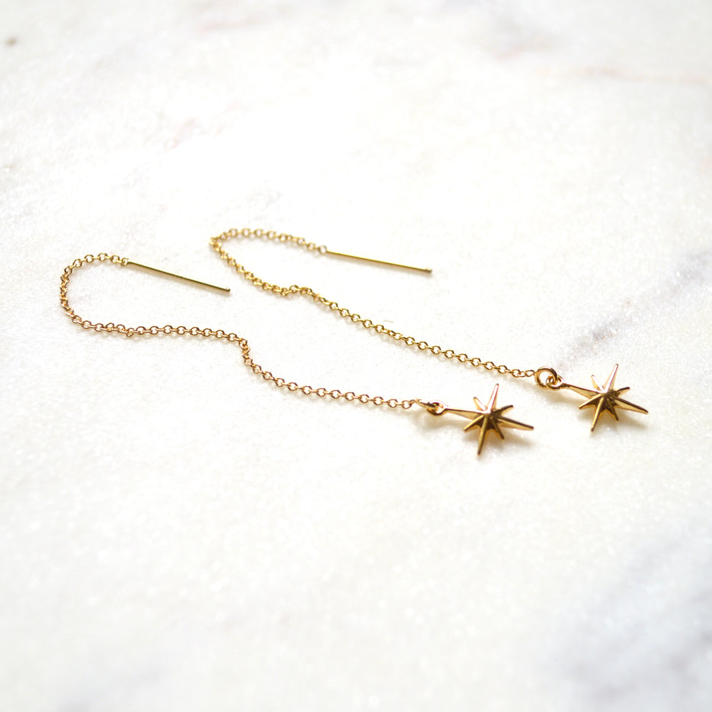 Star Threader Earrings