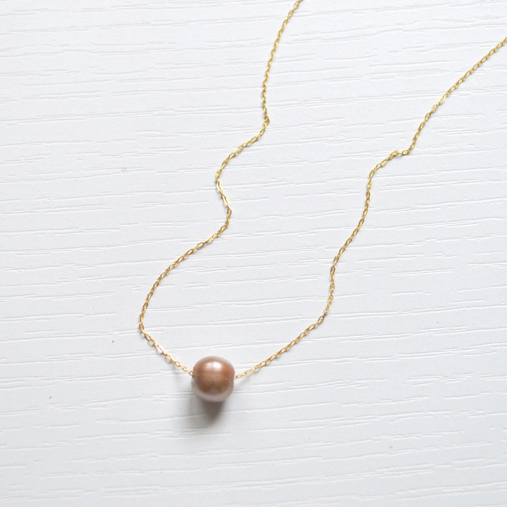 Single Bronze Pearl Necklace