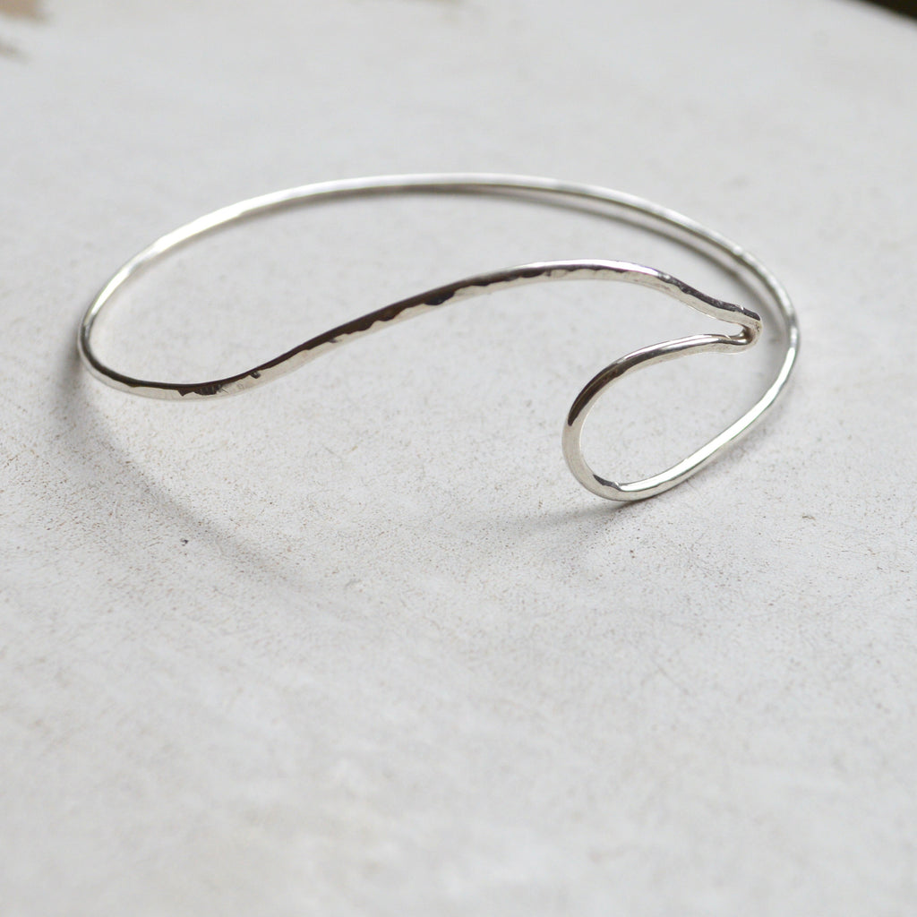 Wave Bangle in Sterling