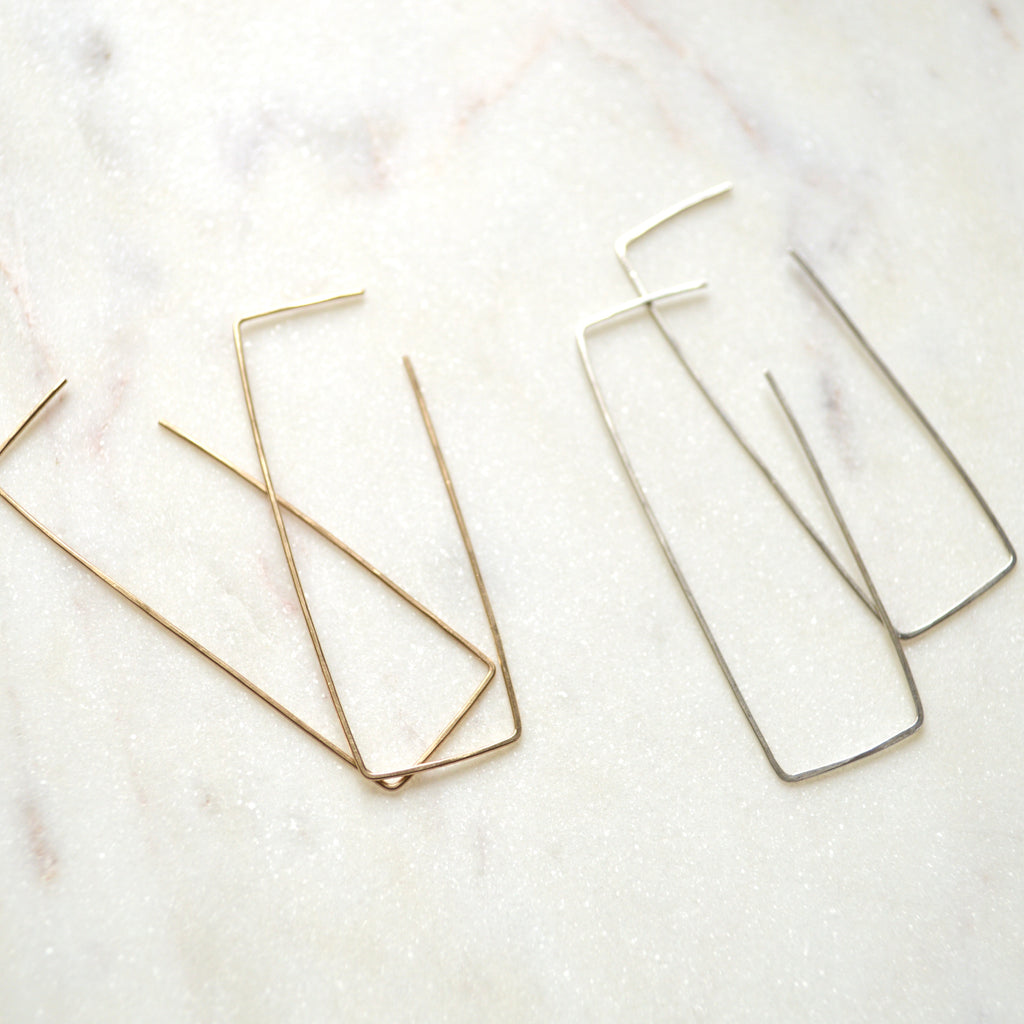 Rectangle Wire Earrings
