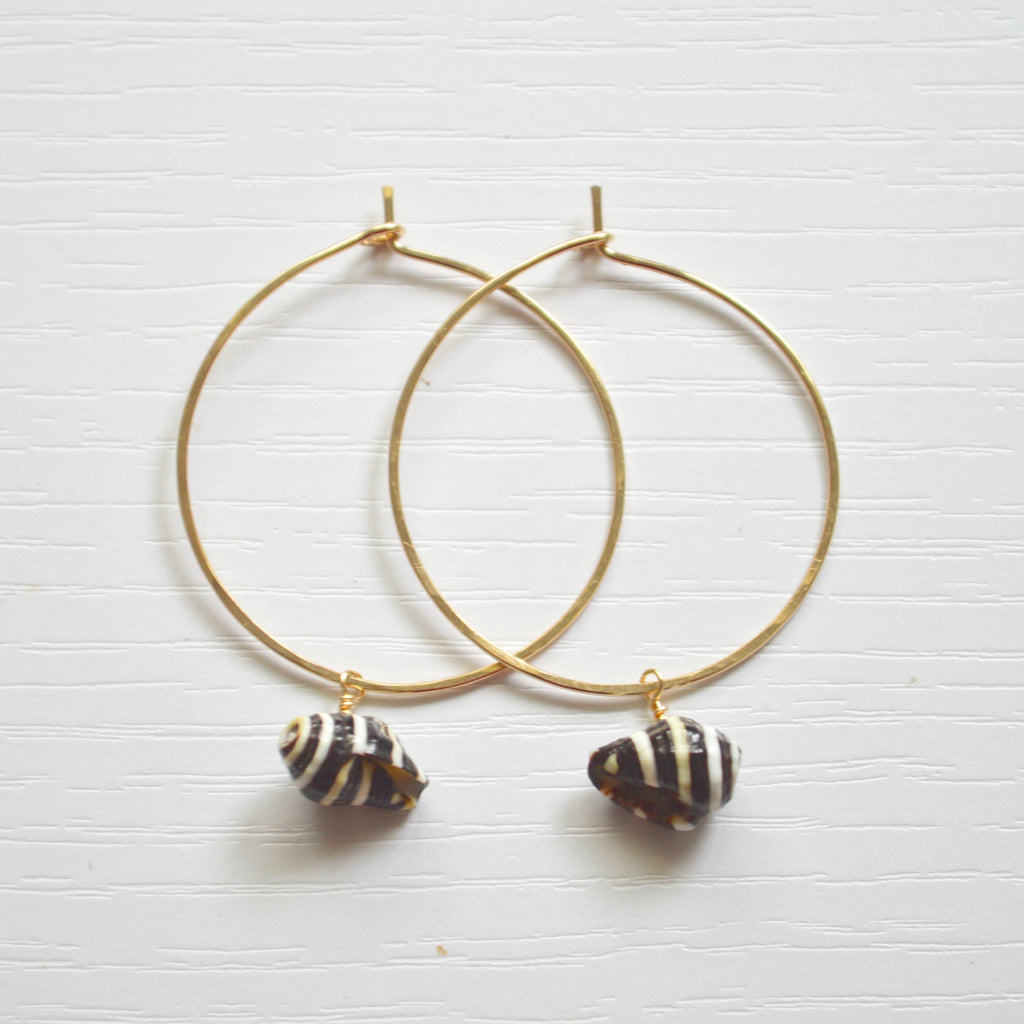 Pyrene Shell Hoop Earrings
