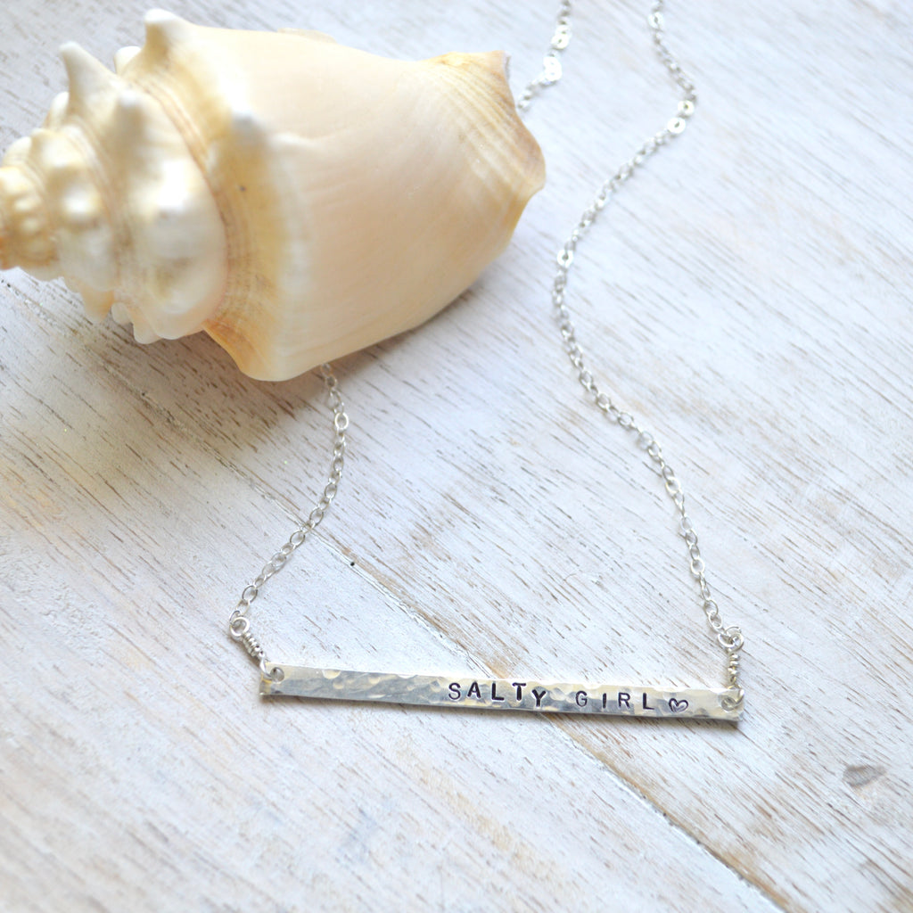 Beachy Hand Stamped Necklaces