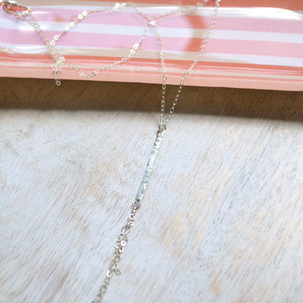 Sterling  Bar Chain Necklace