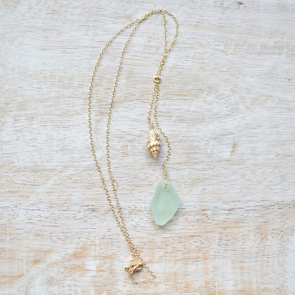 Sea Glass Shell Necklace
