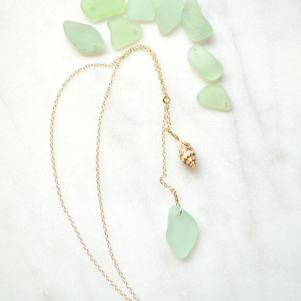 Sea Glass Shell Necklace