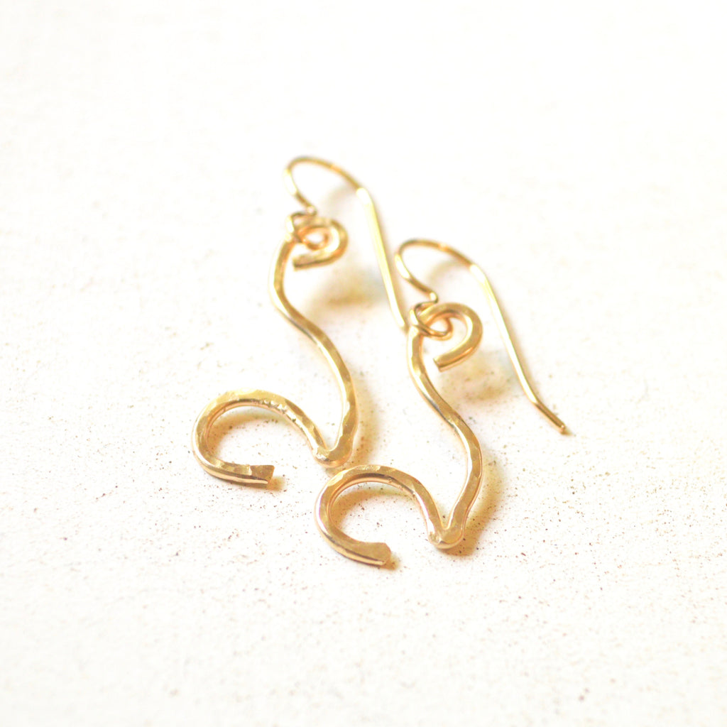 Wave Earrings in Sterling or Gold