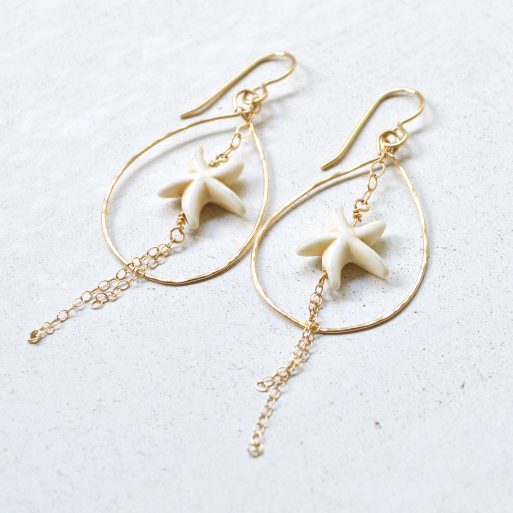 Magnesite Starfish Earrings