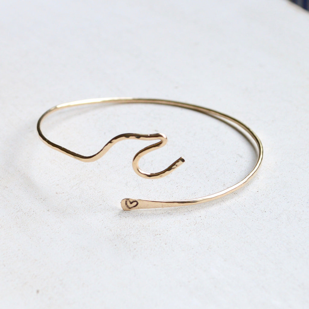 Wave Cuff in Gold or Sterling
