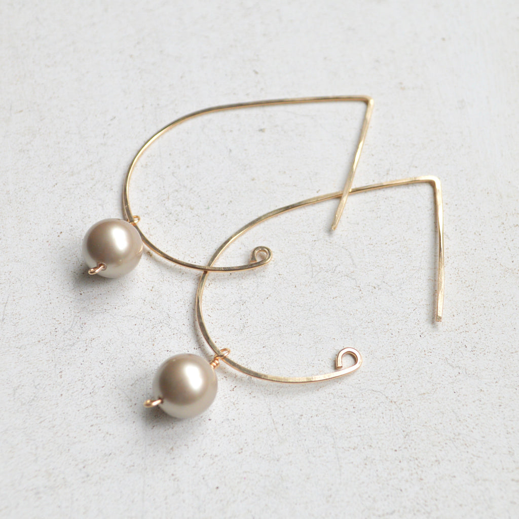 Swarovski Pearl Earrings in Gold